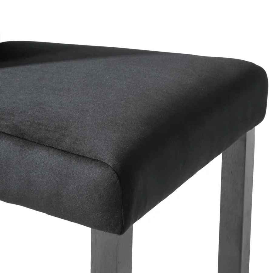 Chaises à manger lot de 4 Noir Velours - 7