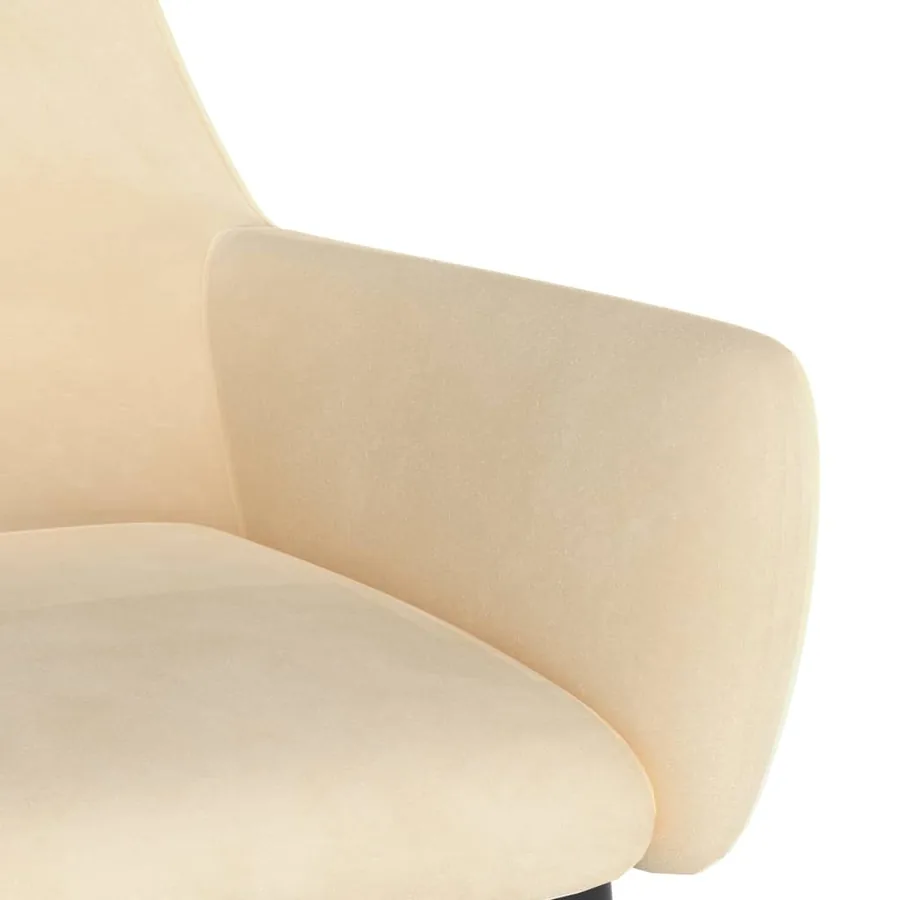 Chaises à manger lot de 2 Crème Velours - 6