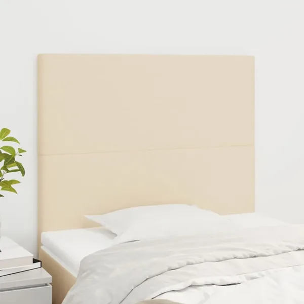 Tête de lit Crème 100x5x118/128 cm Tissu
