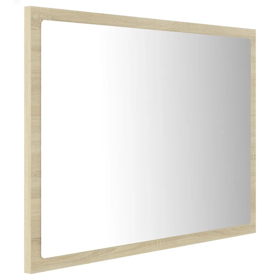 Miroir LED de salle de bain Chêne sonoma 60x8,5x37 cm Acrylique - 4