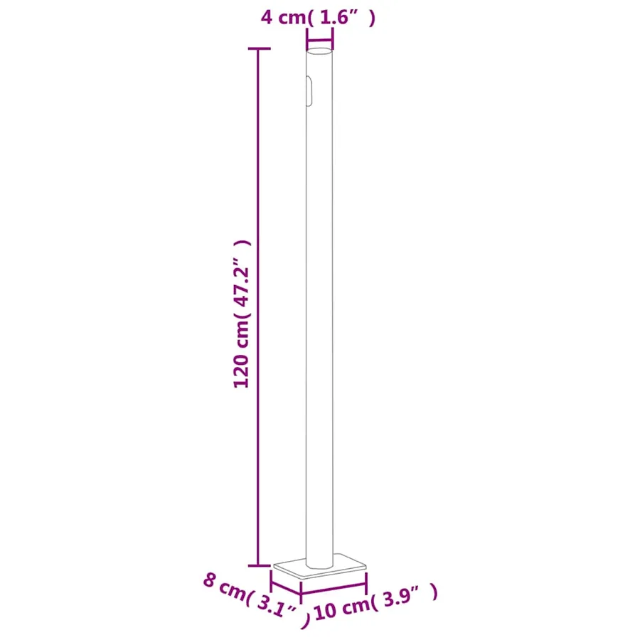 Auvent latéral rétractable Crème 200x1000 cm - 9