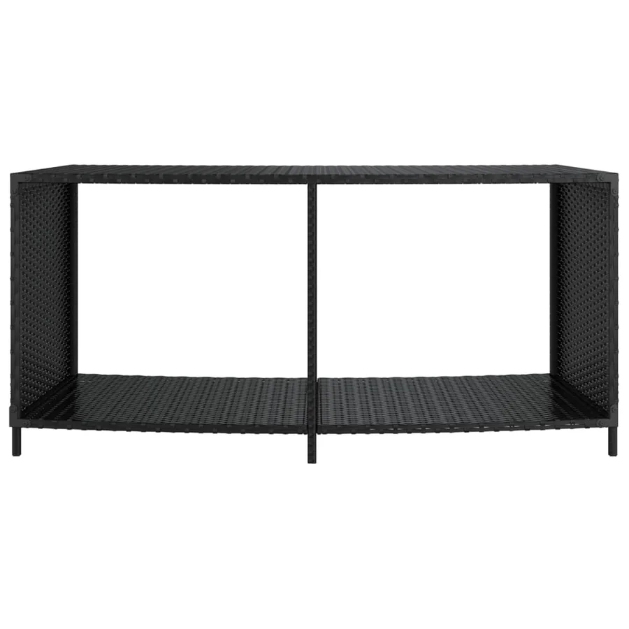 Étagères de rangement 2 pcs noir résine tressée - 5