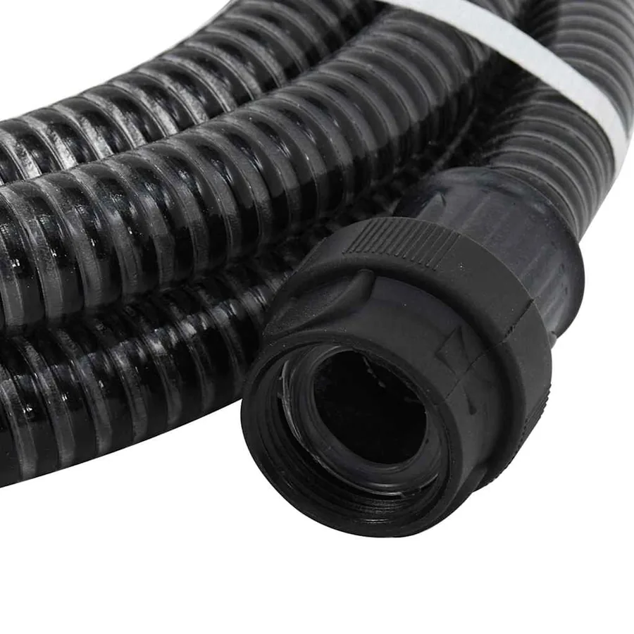 Tuyau d'aspiration avec raccords en PVC noir 1" 7 m PVC - 6