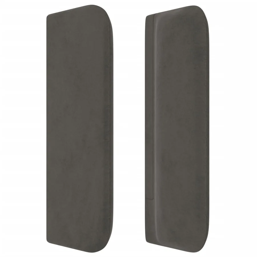 Tête de lit avec oreilles Gris foncé 103x16x78/88 cm Velours - 4