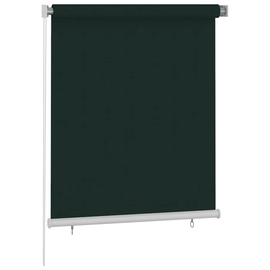 Store roulant d'extérieur 125 (l) x 140 (H) cm vert foncé HDPE - 2