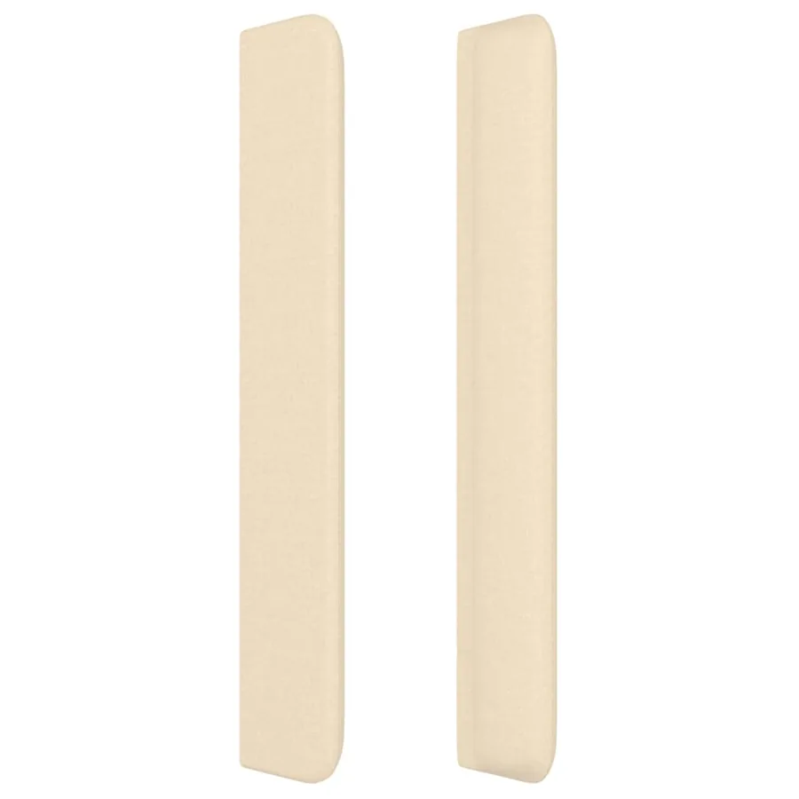 Tête de lit avec oreilles Crème 203x16x118/128 cm Tissu - 4