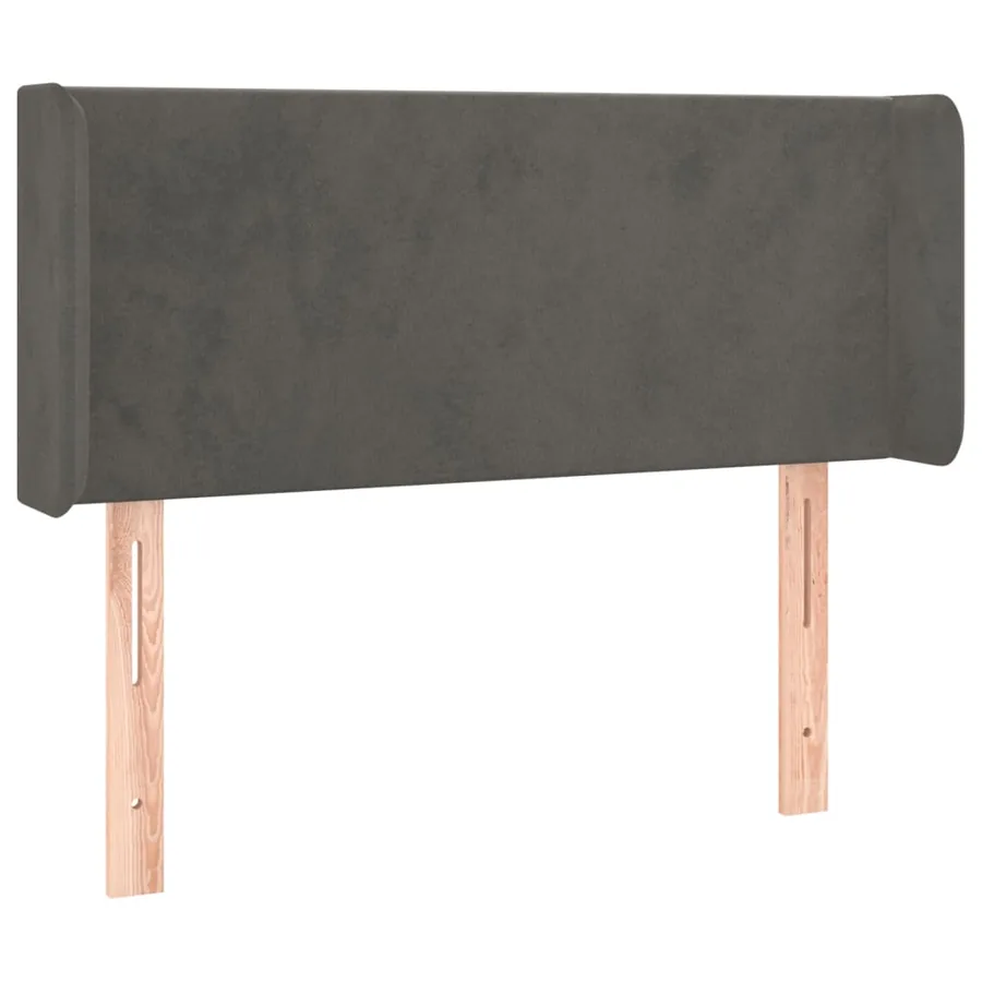 Tête de lit à LED Gris foncé 93x16x78/88 cm Velours - 3
