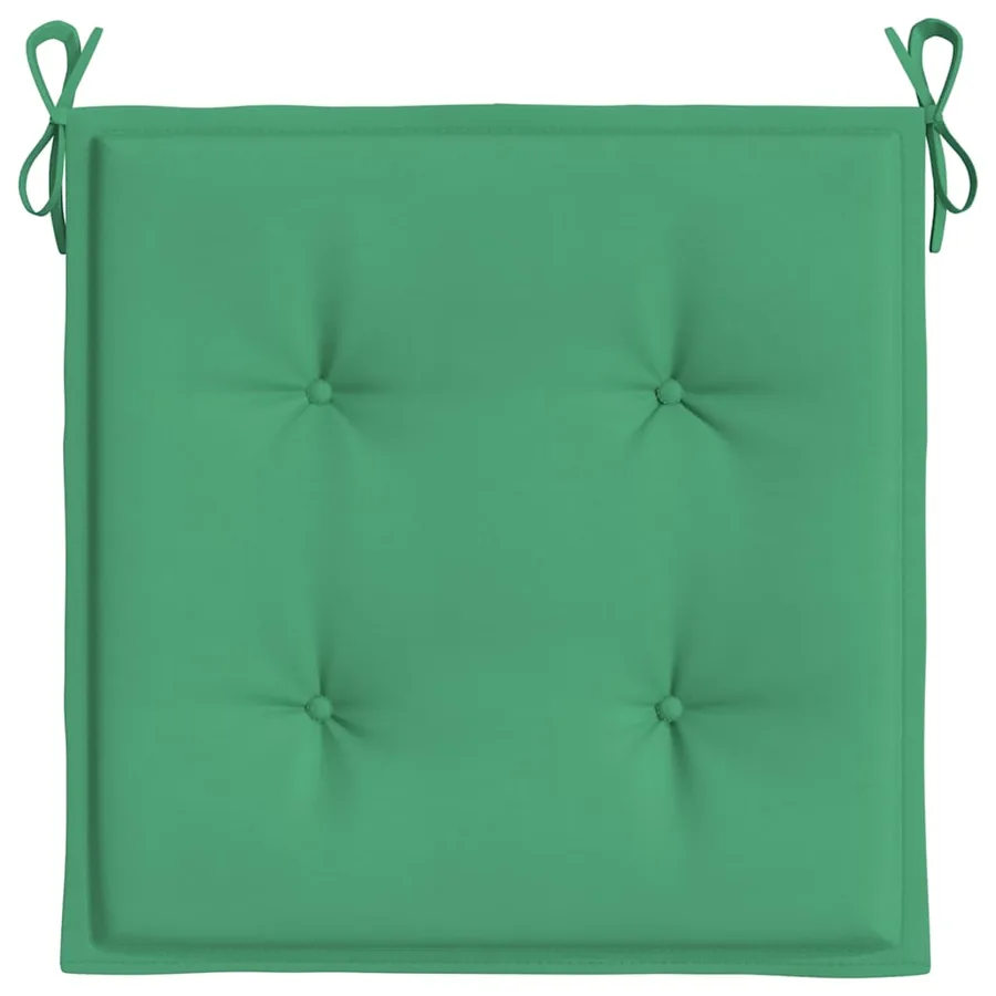Coussins de chaise jardin lot de 2 vert 40x40x4 cm tissu oxford - 6