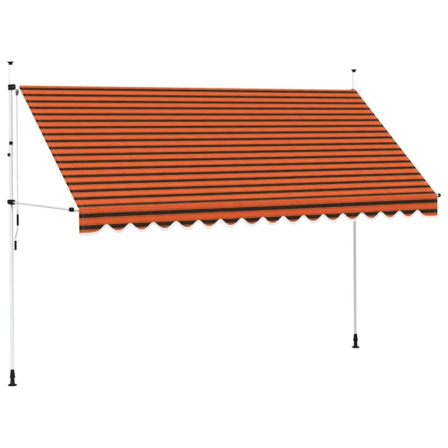 Auvent manuel rétractable 400 cm Orange et marron - 2
