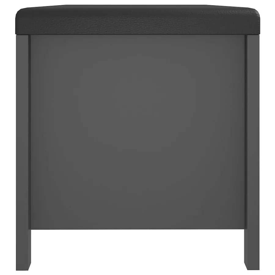 Boîte de rangement et coussin Gris 105x40x45 cm Bois ingénierie - 6