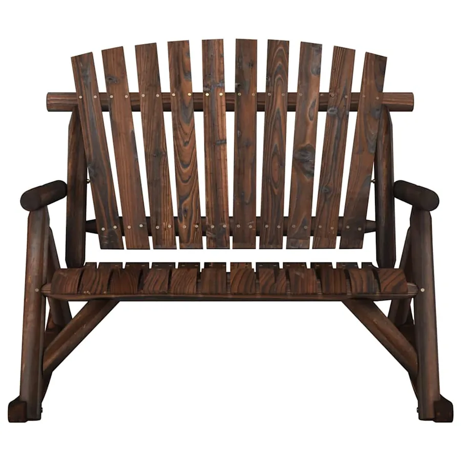 Banc à bascule jardin 2 places 123x96x102 cm bois massif épicéa - 3