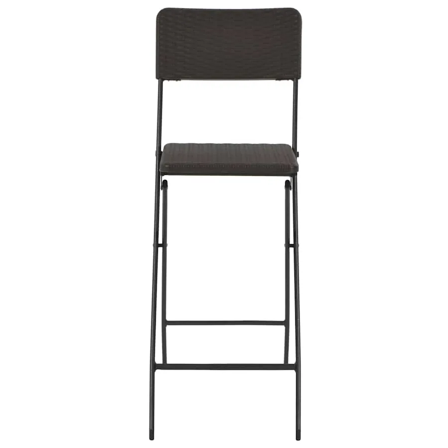 Chaise de bar pliable lot de 2 PEHD et acier Aspect de rotin - 5