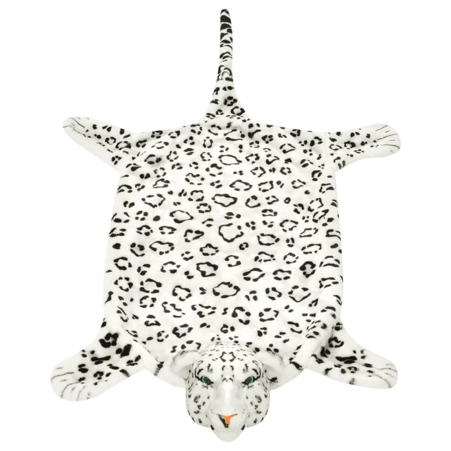 Tapis en peluche en forme de léopard 139 cm Blanc - 2