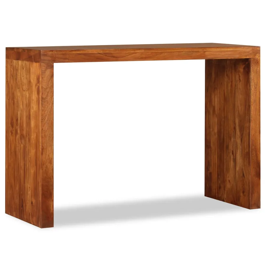 Table console Bois massif avec finition miel 110x40x76 cm - 4
