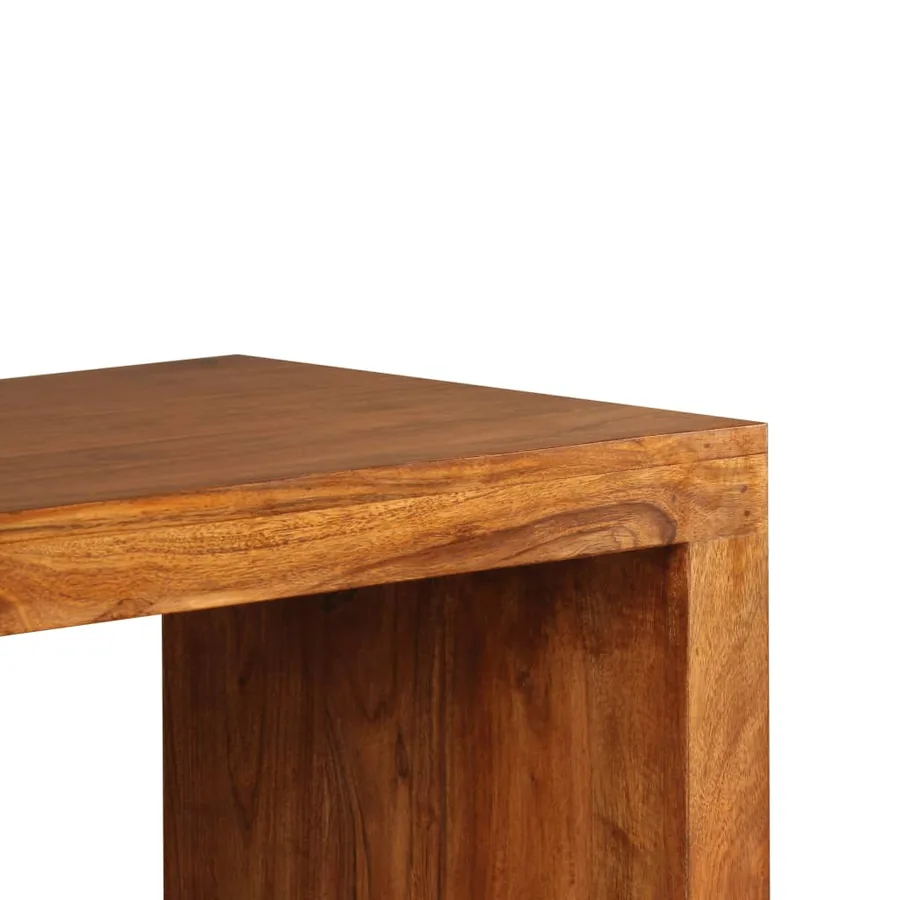 Table console Bois massif avec finition miel 110x40x76 cm - 9