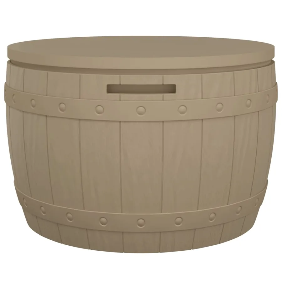 Boîte de rangement de jardin 3 en 1 marron clair polypropylène - 5