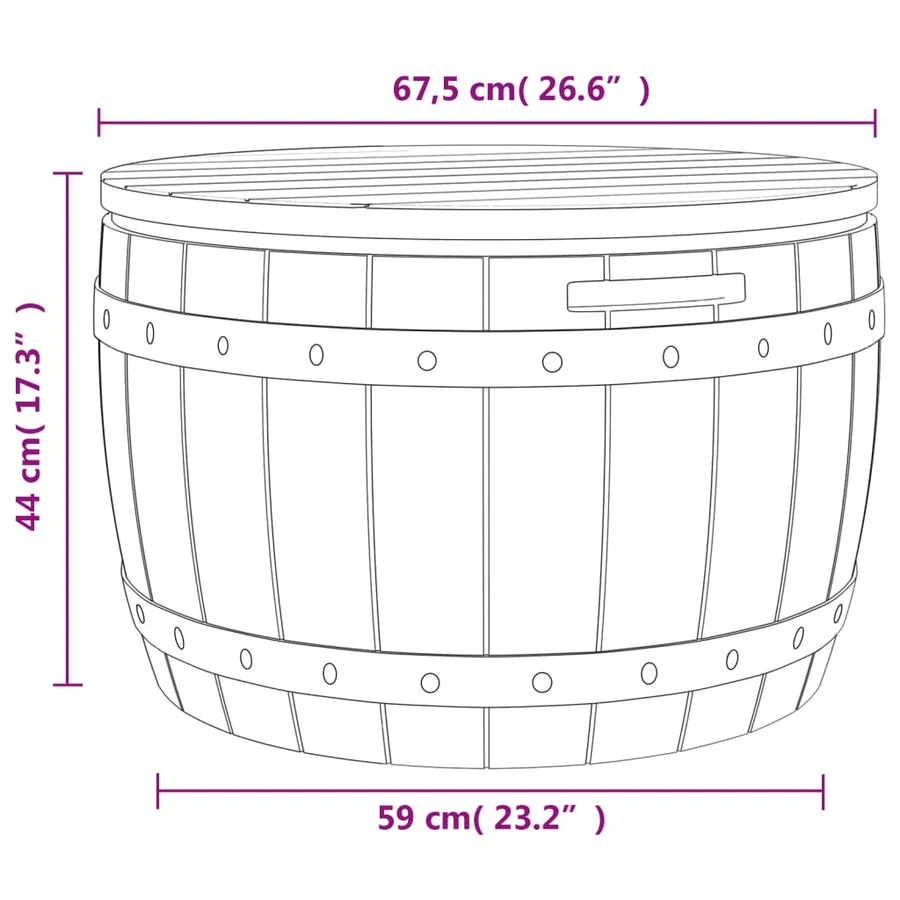 Boîte de rangement de jardin 3 en 1 marron clair polypropylène - 8