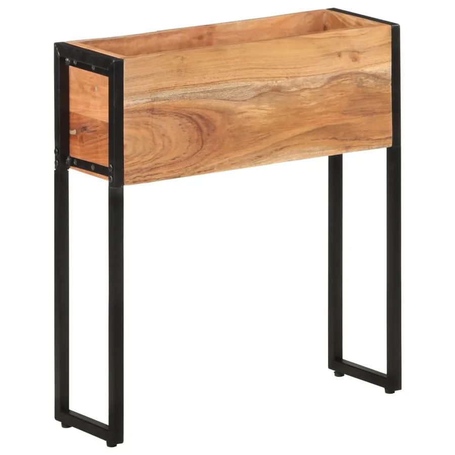Jardinière 60x20x68 cm Bois massif d'acacia - 10