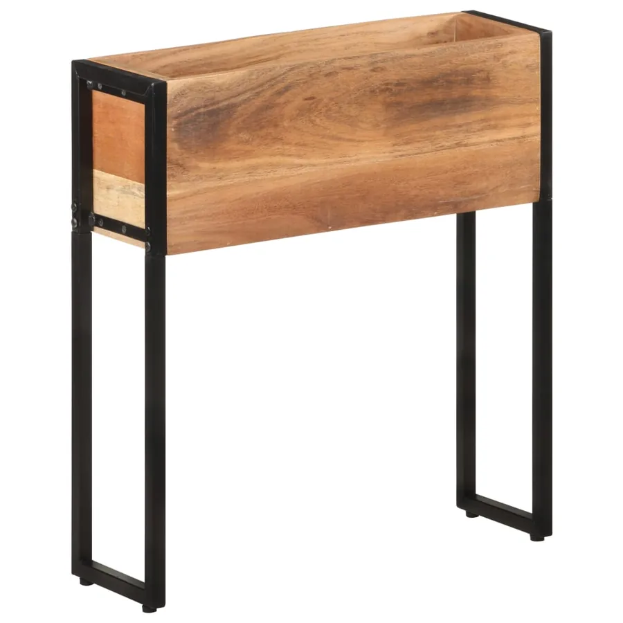 Jardinière 60x20x68 cm Bois massif d'acacia - 12