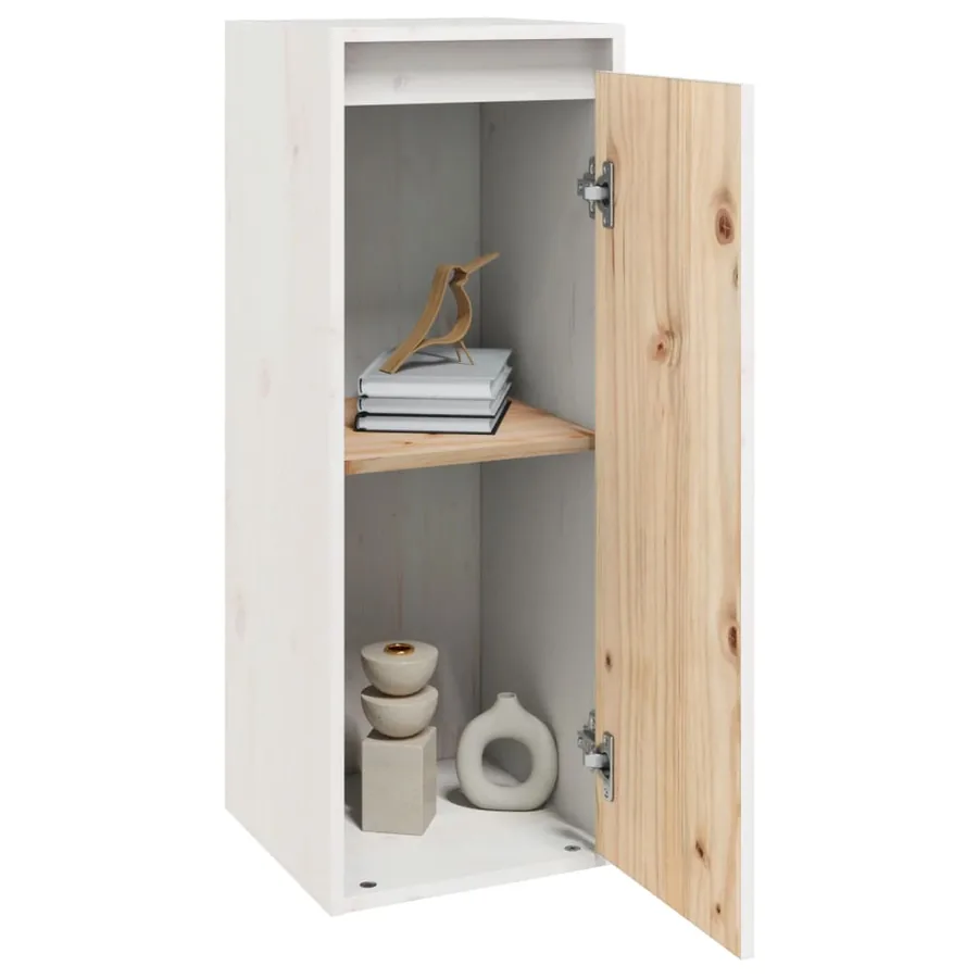 Armoires murales 2 pcs Blanc 30x30x80 cm Bois de pin massif - 3