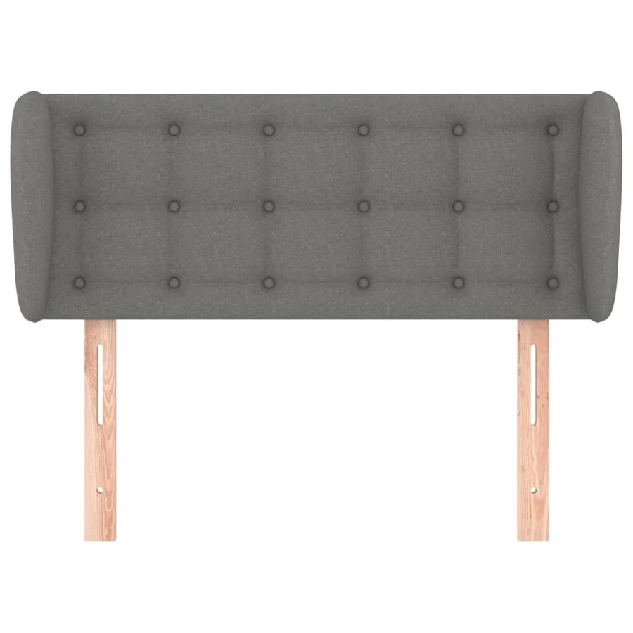Tête de lit avec oreilles Gris foncé 103x23x78/88 cm Tissu - 3