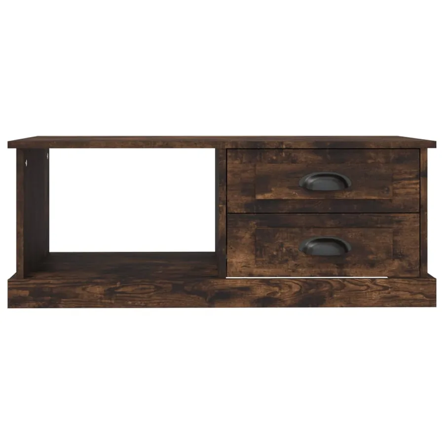 Table basse Chêne fumé 90x50x35 cm Bois d'ingénierie - 6