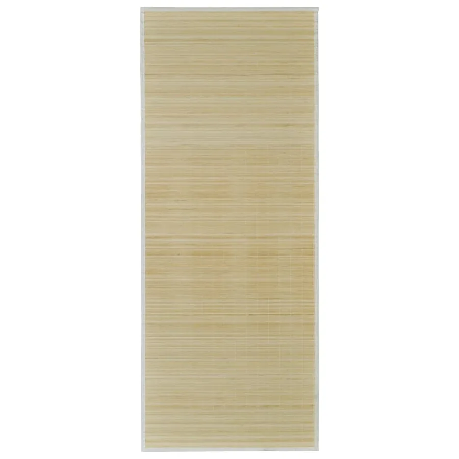 Tapis en bambou naturel à latte rectangulaire 80 x 200 cm - 2
