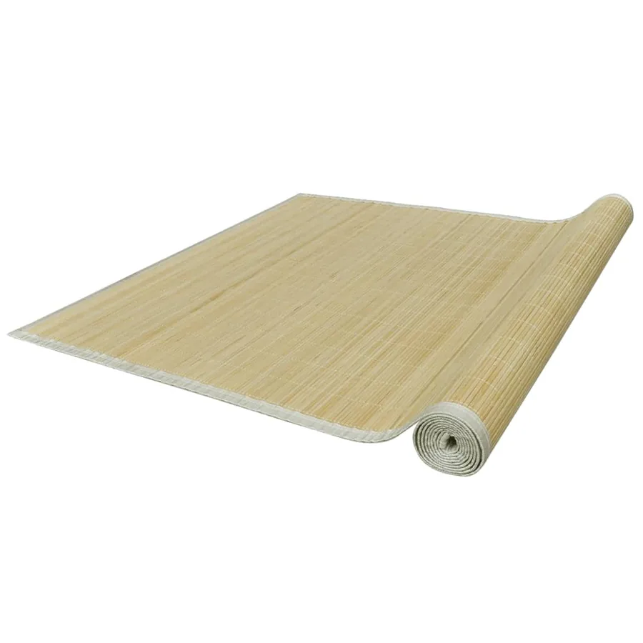 Tapis en bambou naturel à latte rectangulaire 80 x 200 cm - 3