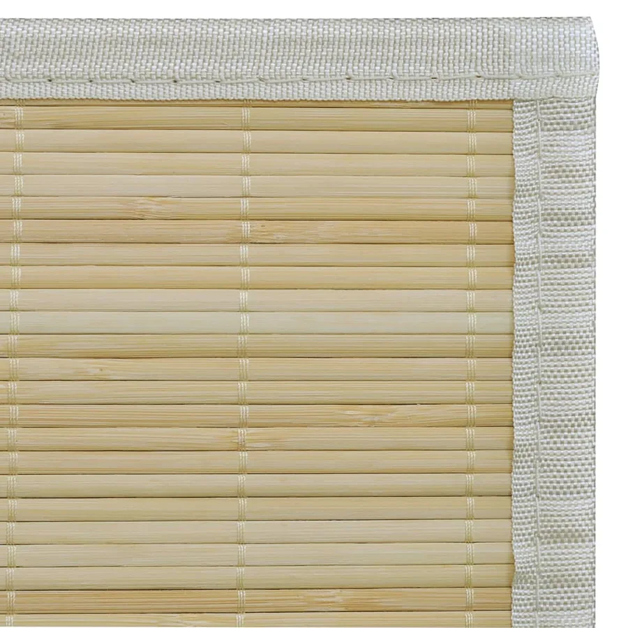Tapis en bambou naturel à latte rectangulaire 80 x 200 cm - 6