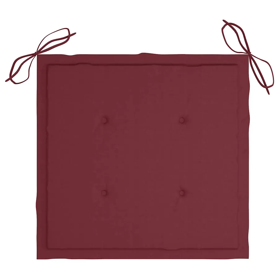 Chaises pliables de jardin avec coussins lot de 6 Bois de teck - 9