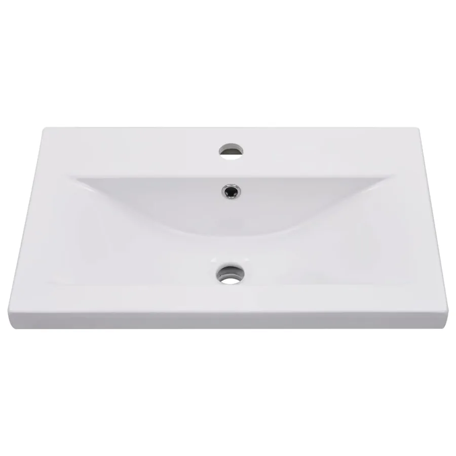 Armoire d'évier avec lavabo intégré Blanc Bois d'ingénierie - 11