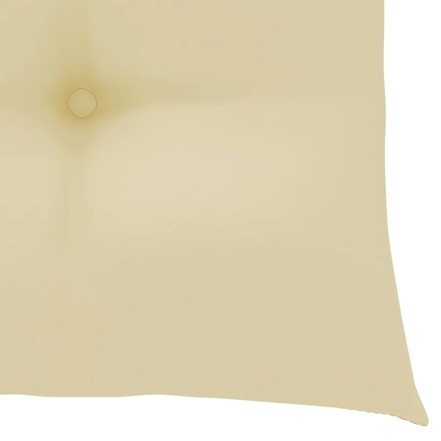 Chaises de jardin lot de 4 et coussins blanc crème Teck solide - 11
