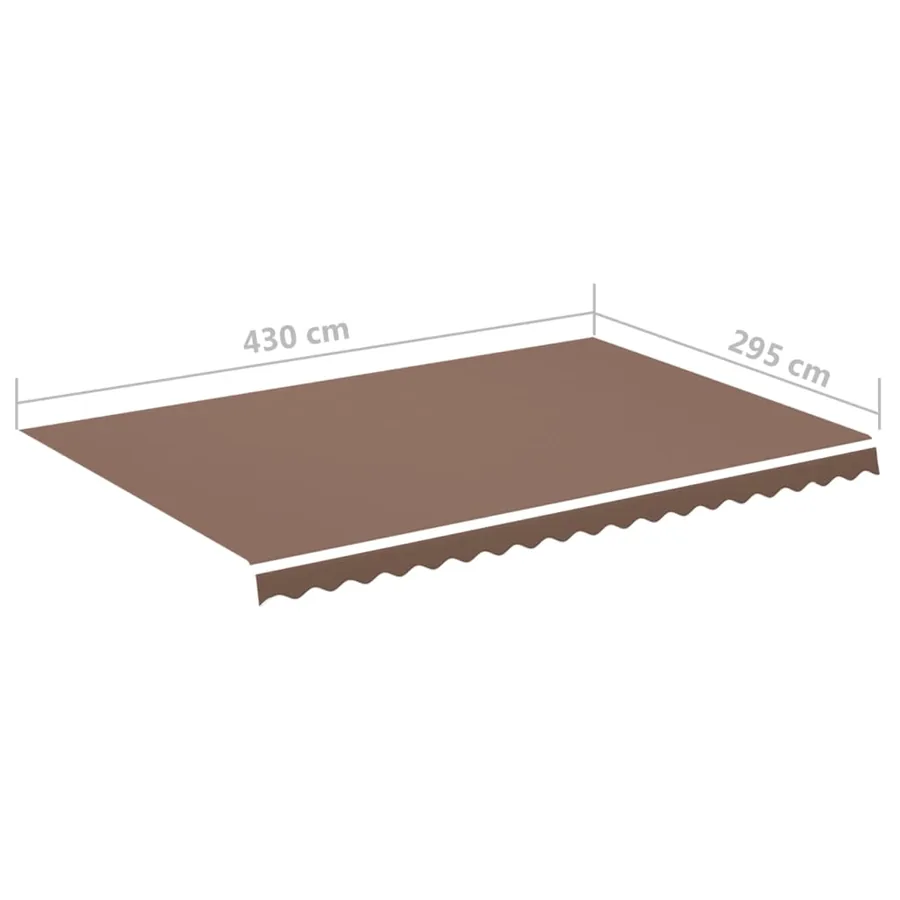 Tissu de remplacement pour auvent marron 4,5x3 m polyester - 6