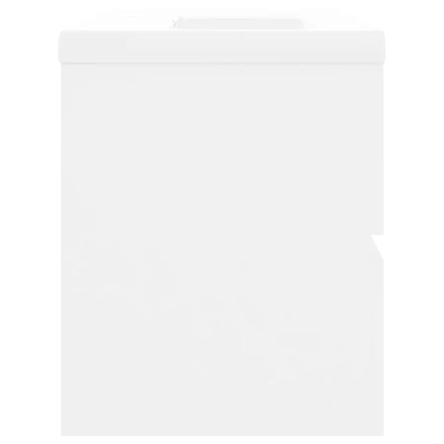 Armoire d'évier avec lavabo intégré Blanc Bois d'ingénierie - 8