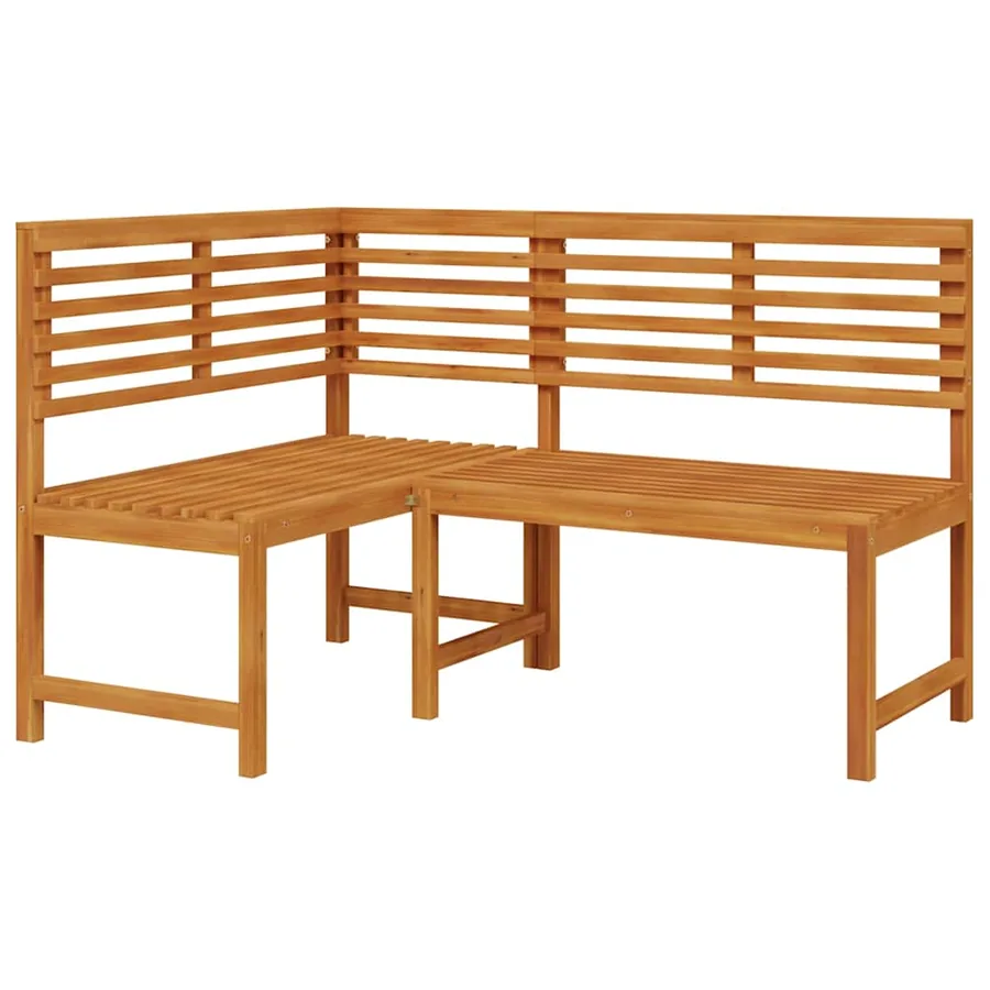 Banc d'angle de jardin 140 cm Bois solide d'acacia - 2