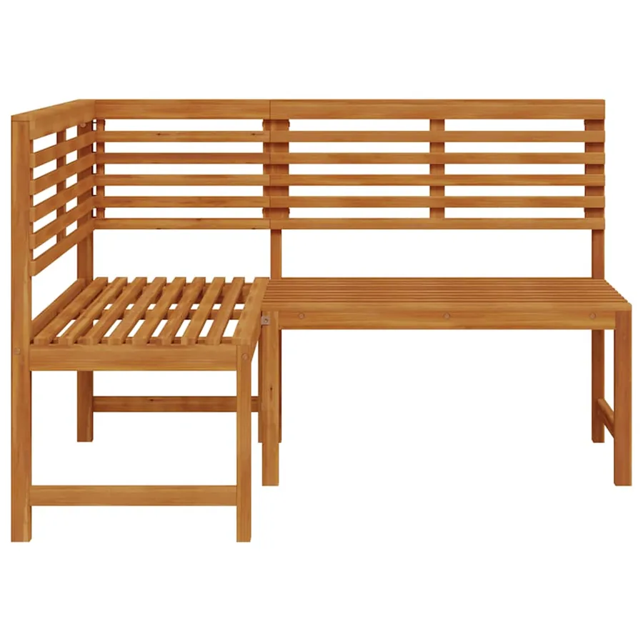 Banc d'angle de jardin 140 cm Bois solide d'acacia - 4