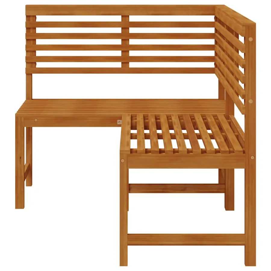 Banc d'angle de jardin 140 cm Bois solide d'acacia - 5