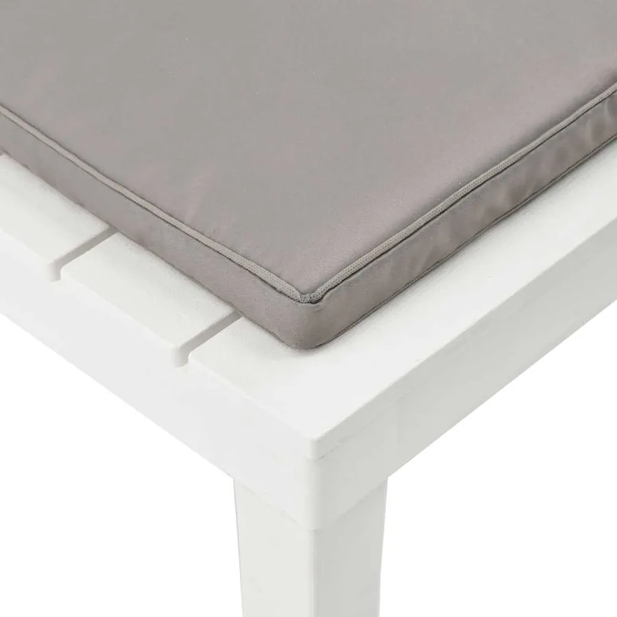 Chaises de salon de jardin et coussins lot de 4 Plastique Blanc - 7