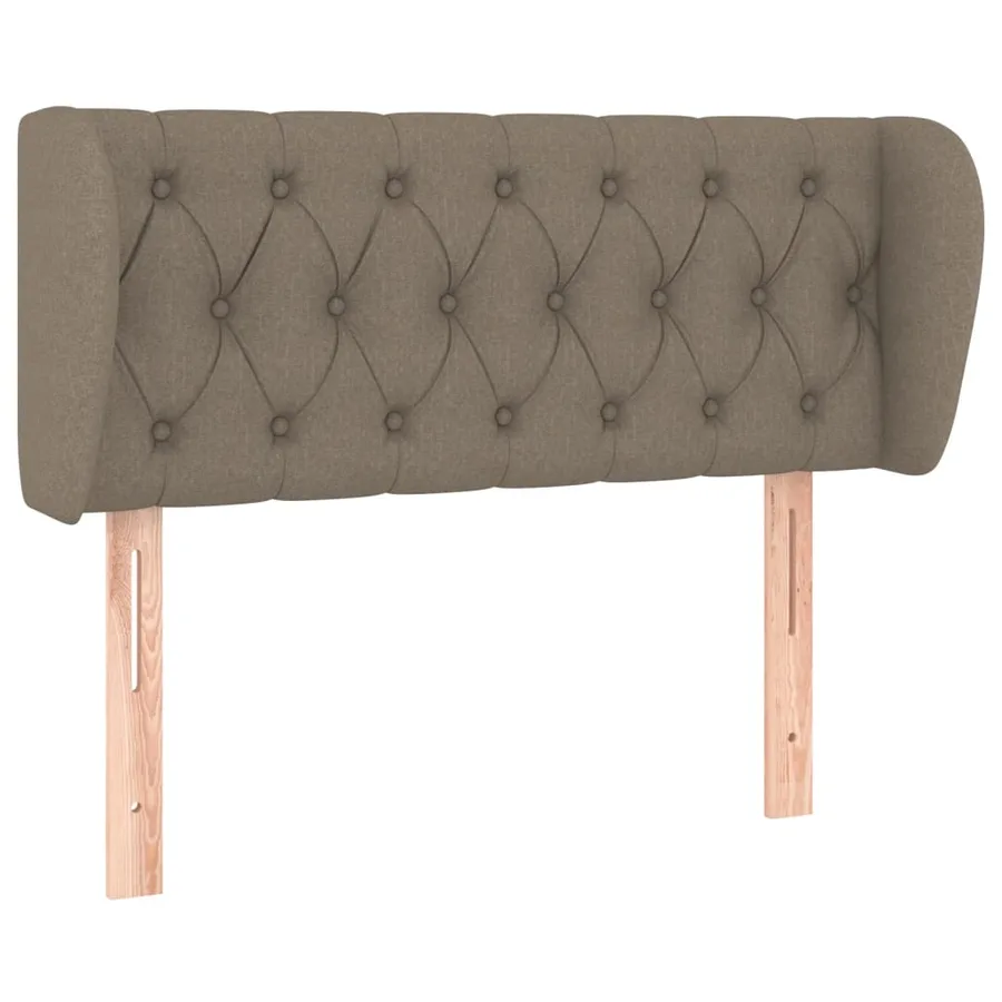 Tête de lit avec oreilles Taupe 103x23x78/88 cm Tissu - 2