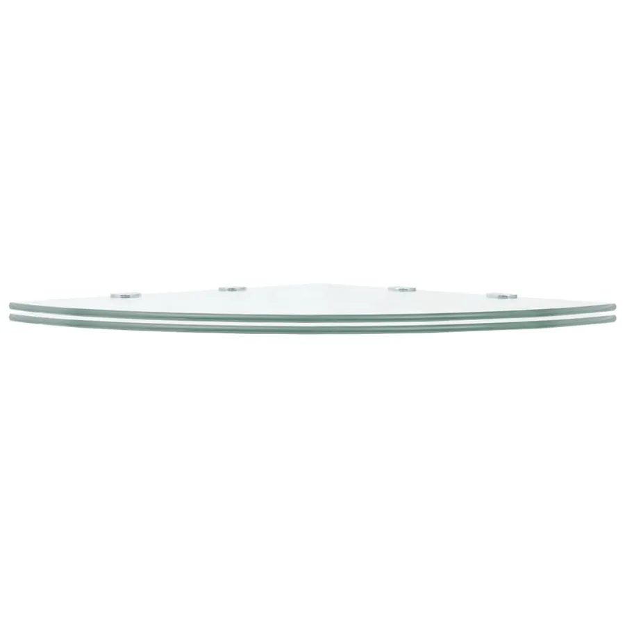 Étagères d'angle 2 pcs et supports Verre Transparent 45x45 cm - 2