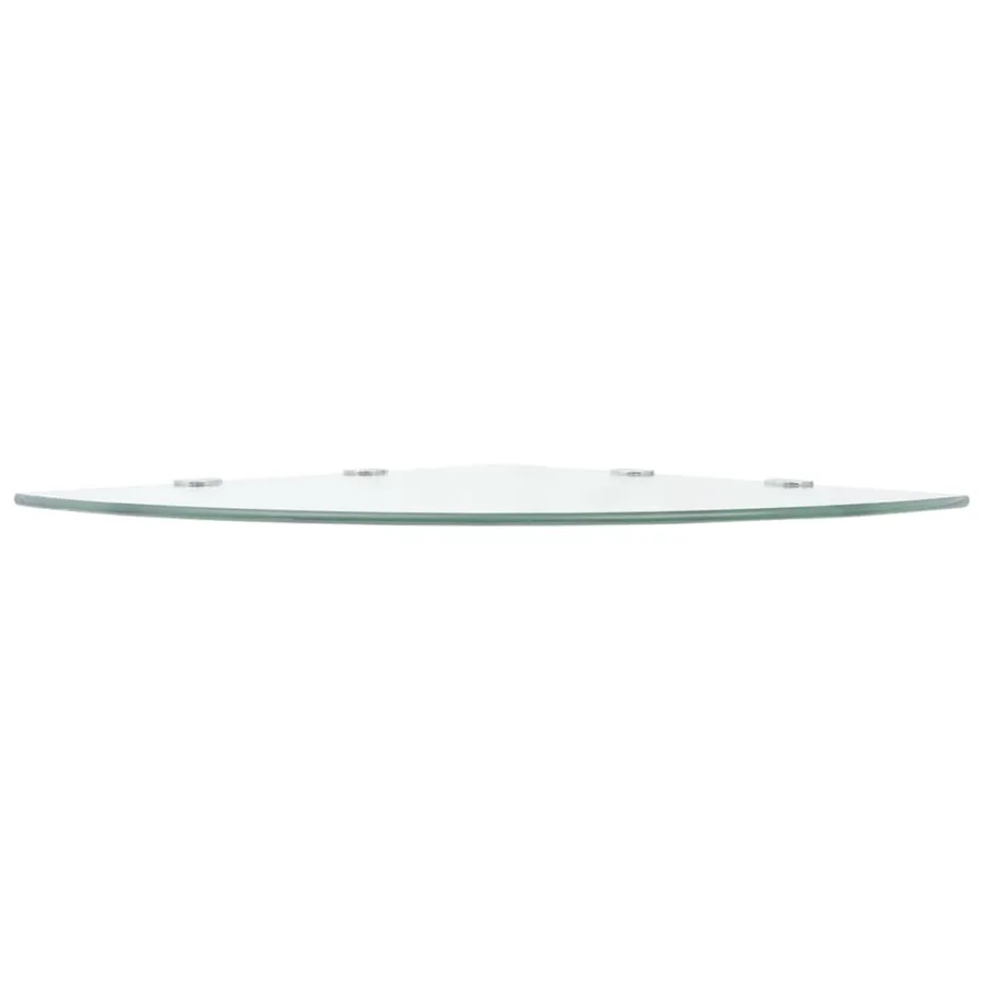Étagères d'angle 2 pcs et supports Verre Transparent 45x45 cm - 4