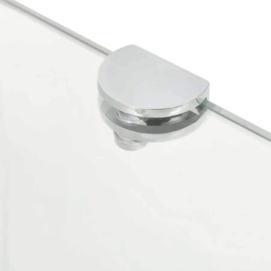 Étagères d'angle 2 pcs et supports Verre Transparent 45x45 cm - 5