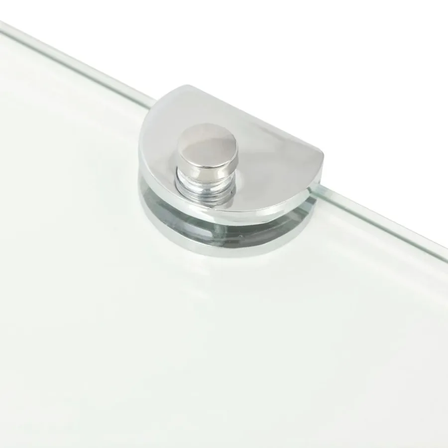 Étagères d'angle 2 pcs et supports Verre Transparent 45x45 cm - 6