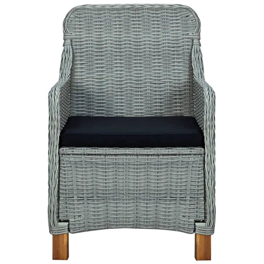 Ensemble à manger de jardin 5 pcs Gris clair - 8