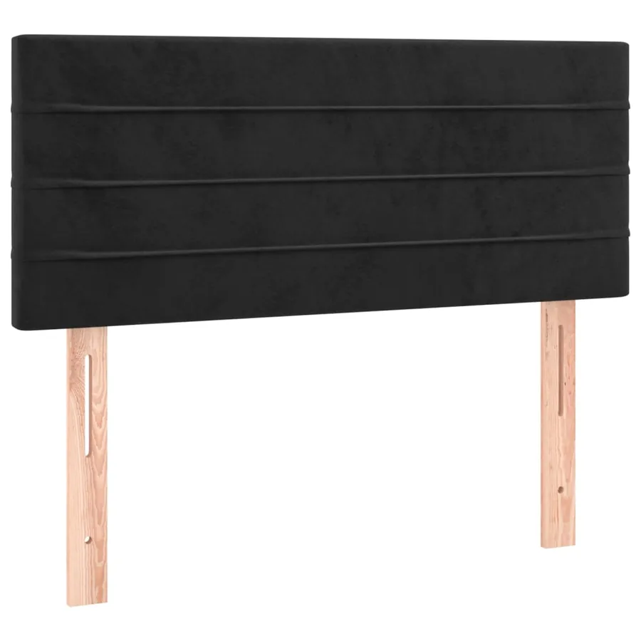 Tête de lit à LED Noir 100x5x78/88 cm Velours - 4