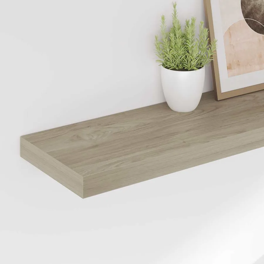 Étagère flottante murale chêne 80x23,5x3,8 cm MDF - 4