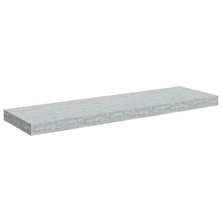 Étagère murale flottante Gris béton 80x23,5x3,8 cm MDF - 2