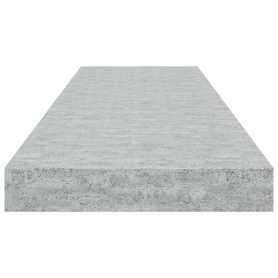Étagère murale flottante Gris béton 80x23,5x3,8 cm MDF - 7