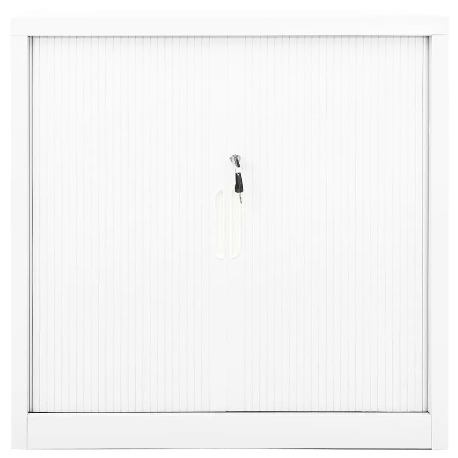 Armoire à portes coulissantes Blanc 90x40x90 cm Acier - 2