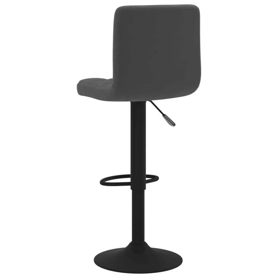 Tabourets de bar lot de 2 noir velours - 6